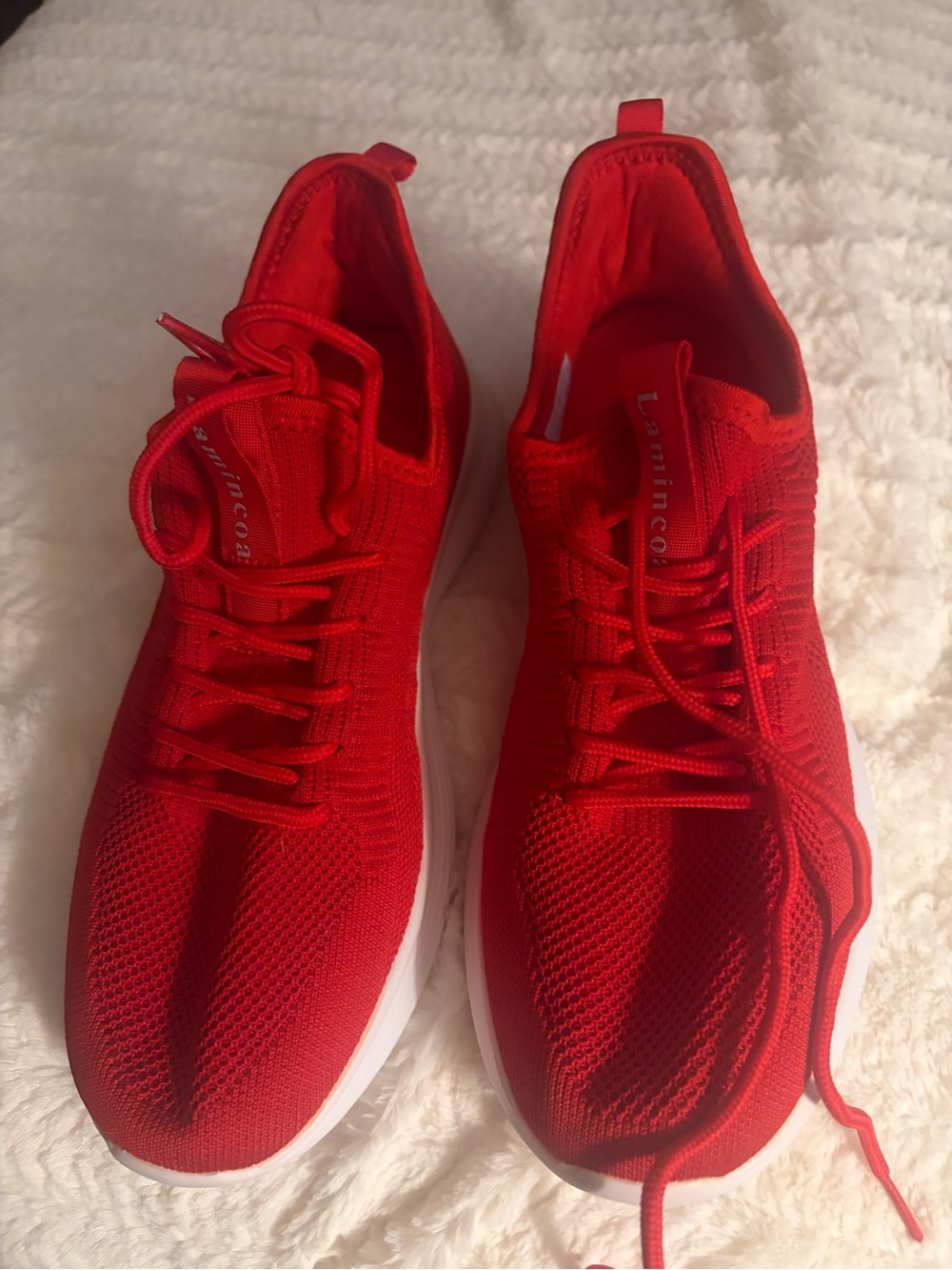 Lamincoa Red Athletic Running Shoes